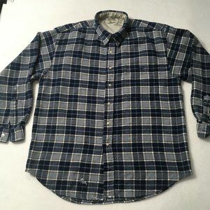 #EE Bugle Boy Originals Casual Long Sleeve Plaid Shirt Mens XL X-Large spackled
